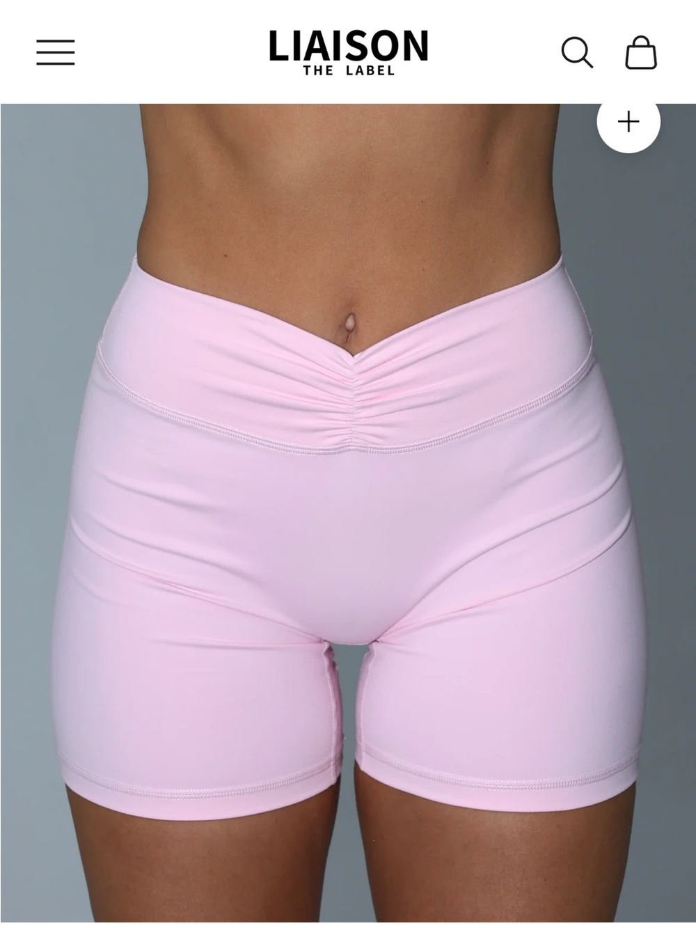 Liaison The Label Soft Pink V-Waist Bike Shorts